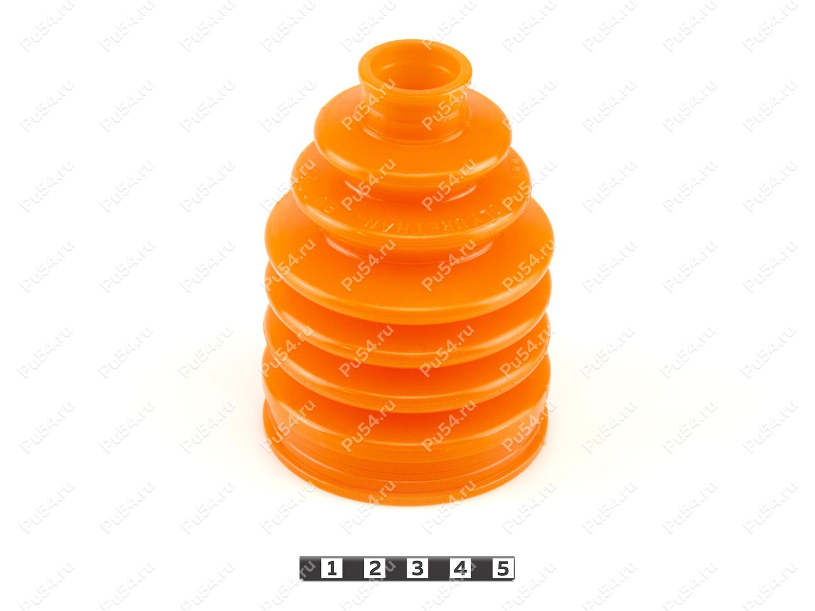 CV-joint dust boot (outer), Product Code 50-05-002, Polyurethane, PU54/M72/оранжевый, Image №1