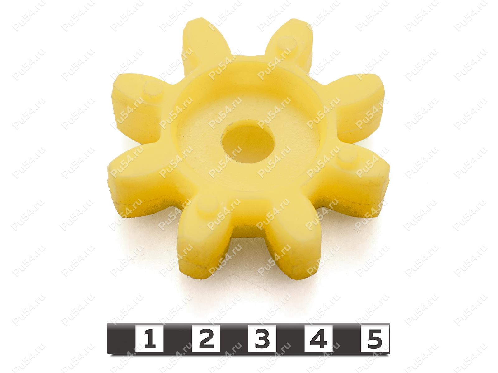 Эластичный элемент муфты ROTEX GS, аналог ROTEX GS 24, Product Code 33-99-9232, Polyurethane, PU54/M95/желтый, Image №1