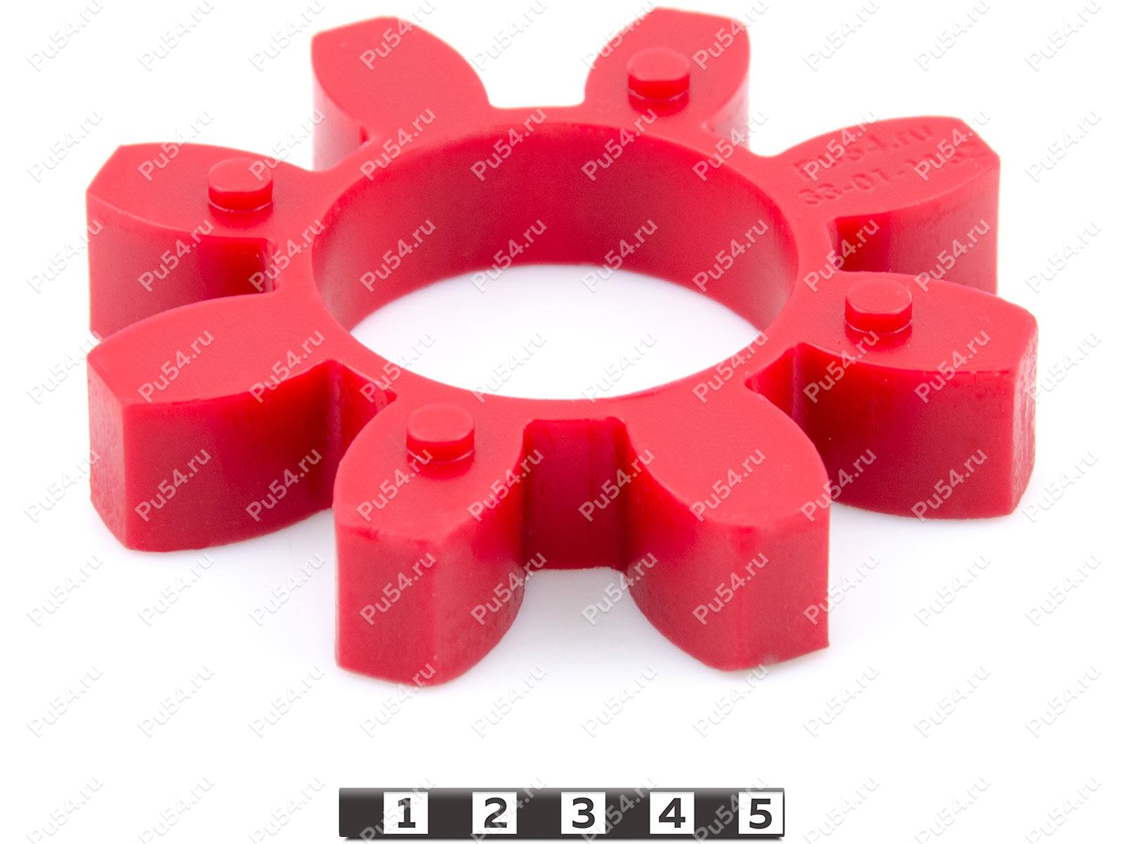 Sprocket D 120 x d 60 x H 22 (8 beams), Product Code 33-01-1152, Polyurethane, PU54/M92/red, Image №1