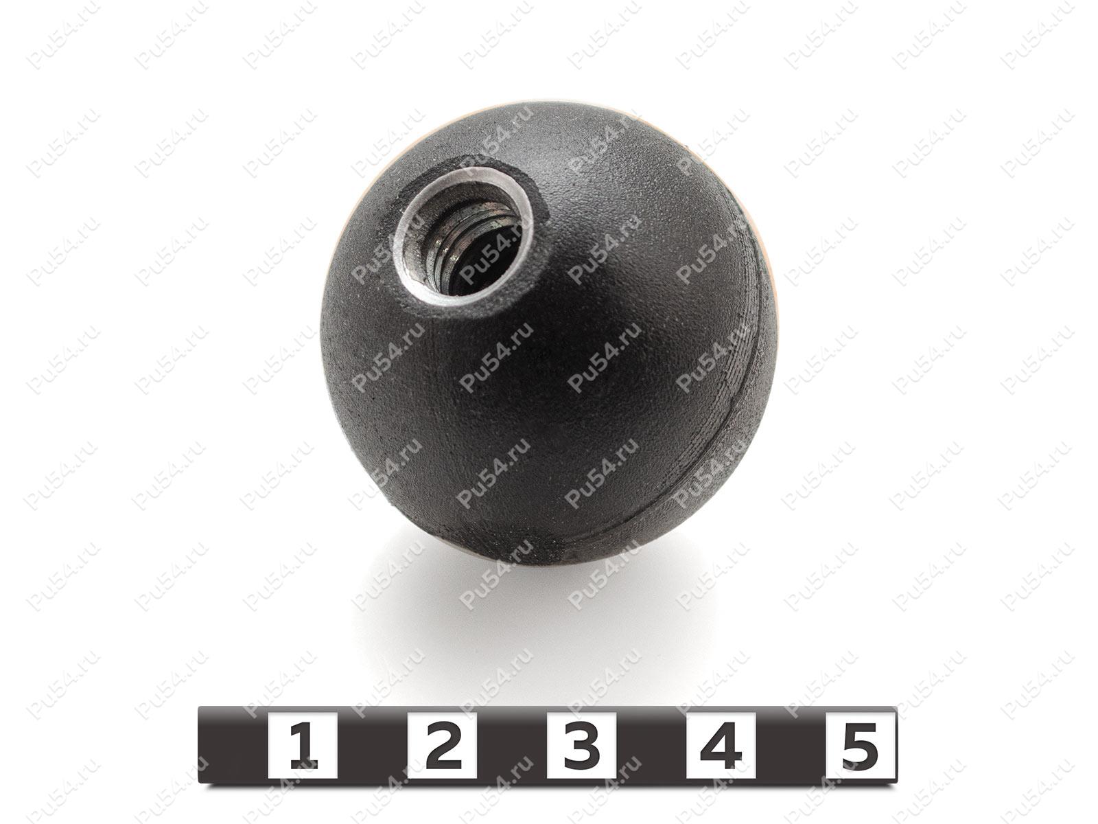 Polyurethane vented ball (M10), type 1 (black), Product Code 62-10-035-01, Polyurethane, PU54/K72/черный, Image №1