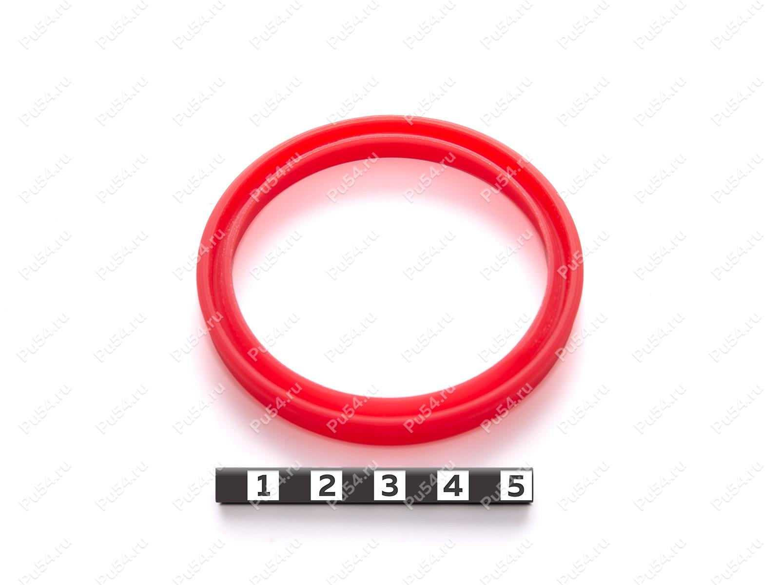 Манжета 65x55x7, симметричная, профиль DS-106, DK-106, K21, UN, Product Code 70-00-15515, Polyurethane, PU54/M92/красный, Image №1