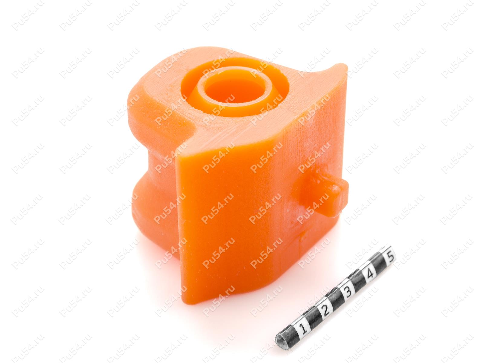 Stabilizer bushing, front suspension (right)., Product Code 1-01-1276, Polyurethane, PU54i/K72/темно-оранжевый, Image №1
