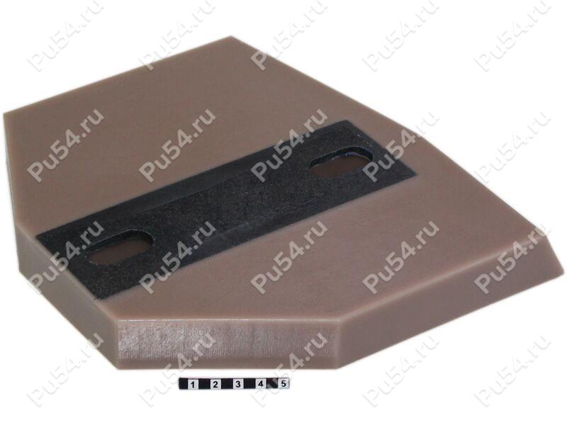 Concrete mixer blade, left, Product Code 33-01-974, Polyurethane, PU54/K92/beige, Image №1