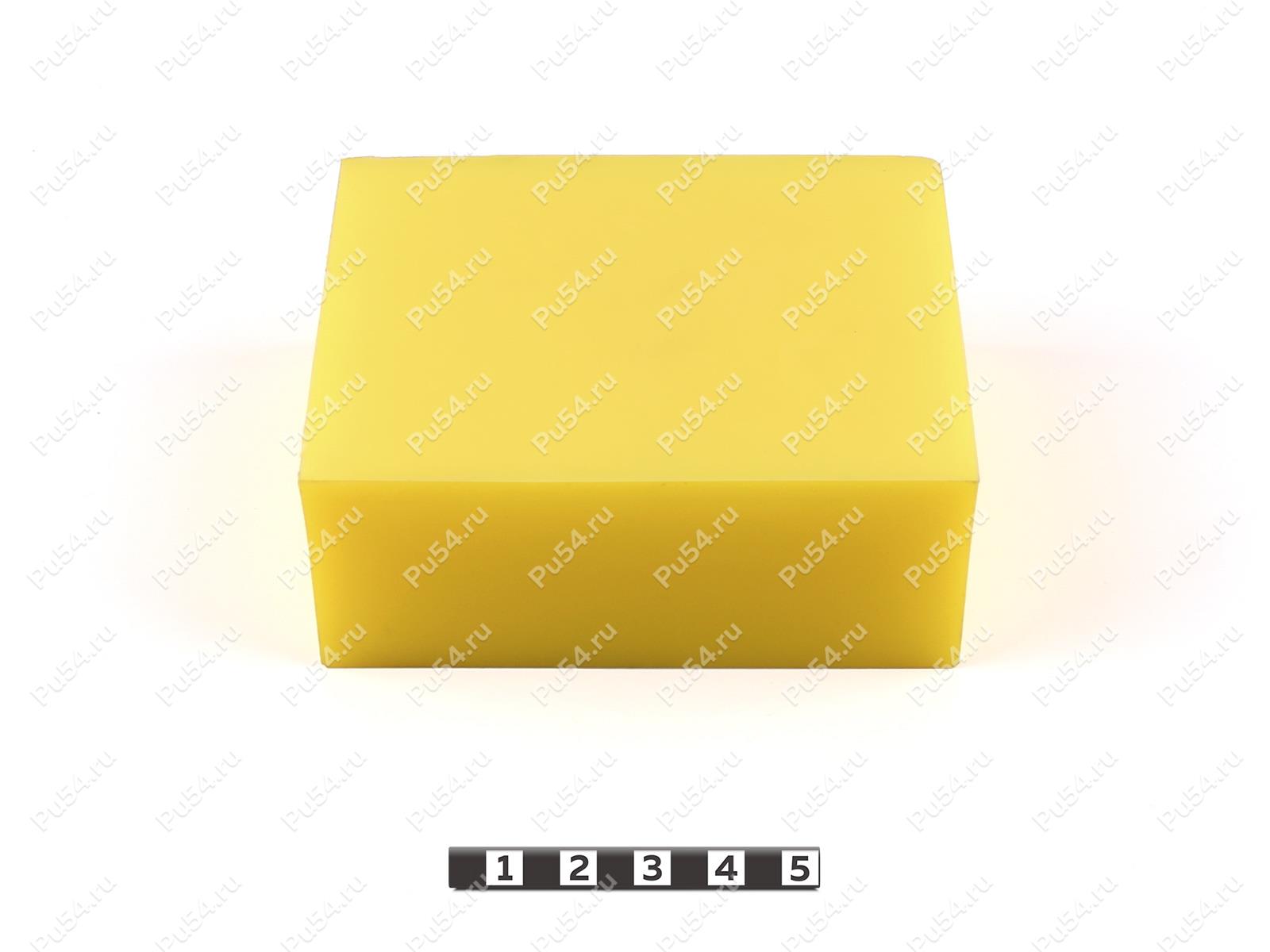 Пластина 40х80х100, Product Code 33-01-1588, Polyurethane, PU54/M95/желтый, Image №1