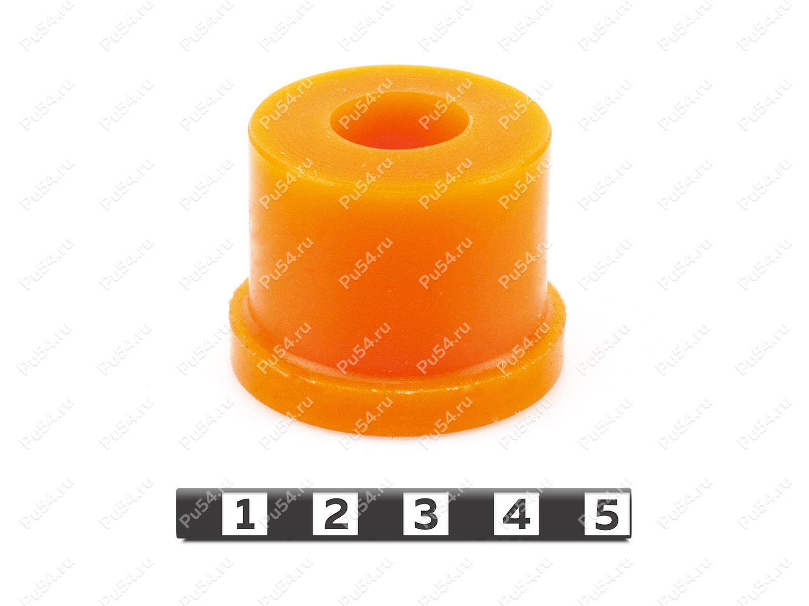 Spring bushing. GAZ 21, GAZ 69., Product Code 18-10-005, Polyurethane, PU54i/K72/темно-оранжевый, Image №1