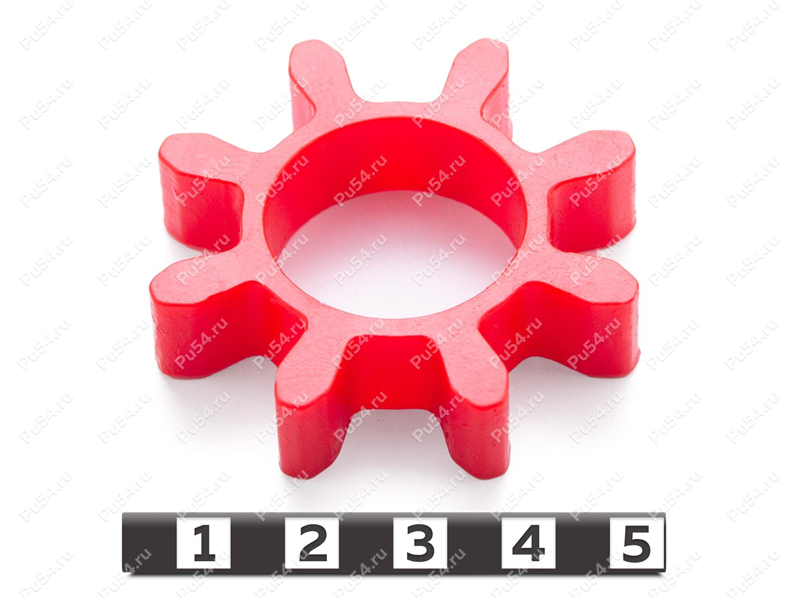 Вставка упругой муфты D50 х d25 х H11, Product Code 33-01-1786, Polyurethane, PU54/M92/красный, Image №1