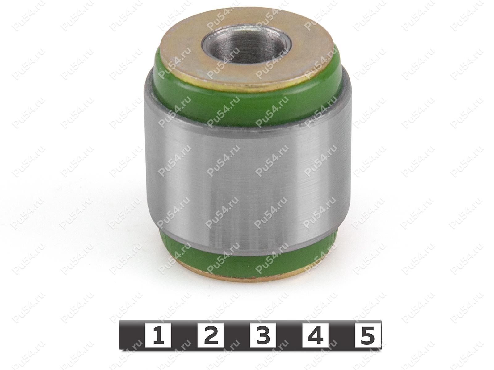 Low control arm silent block, rear suspension, pressed-in, Product Code 16-06-1531, Polyurethane, PU54/M80/зеленый, Image №1