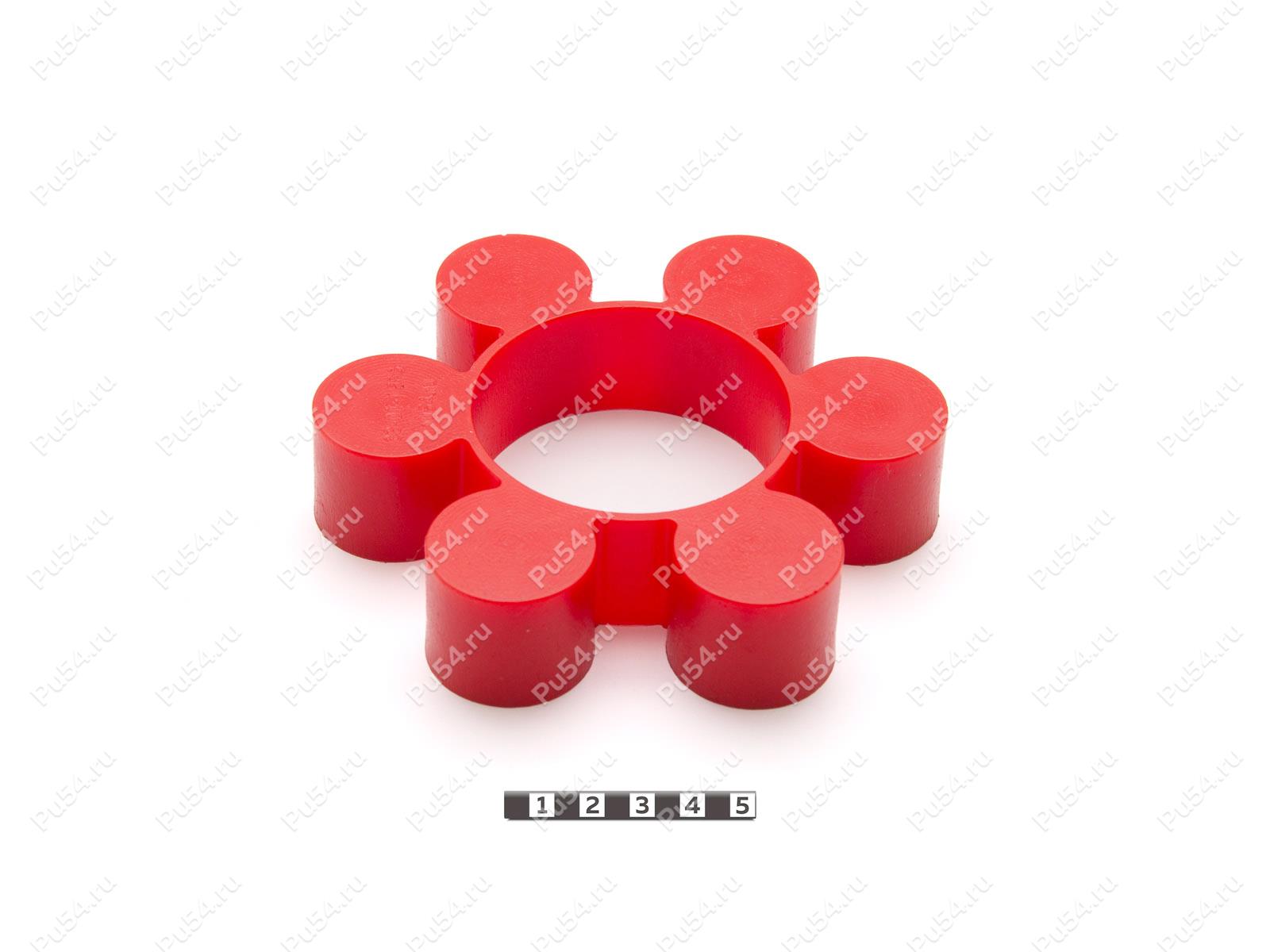 Вставка упругой муфты эластичная (звездочка) D135 x d67 x H30 мм., Product Code 33-01-1598, Polyurethane, PU54/M92/красный, Image №1