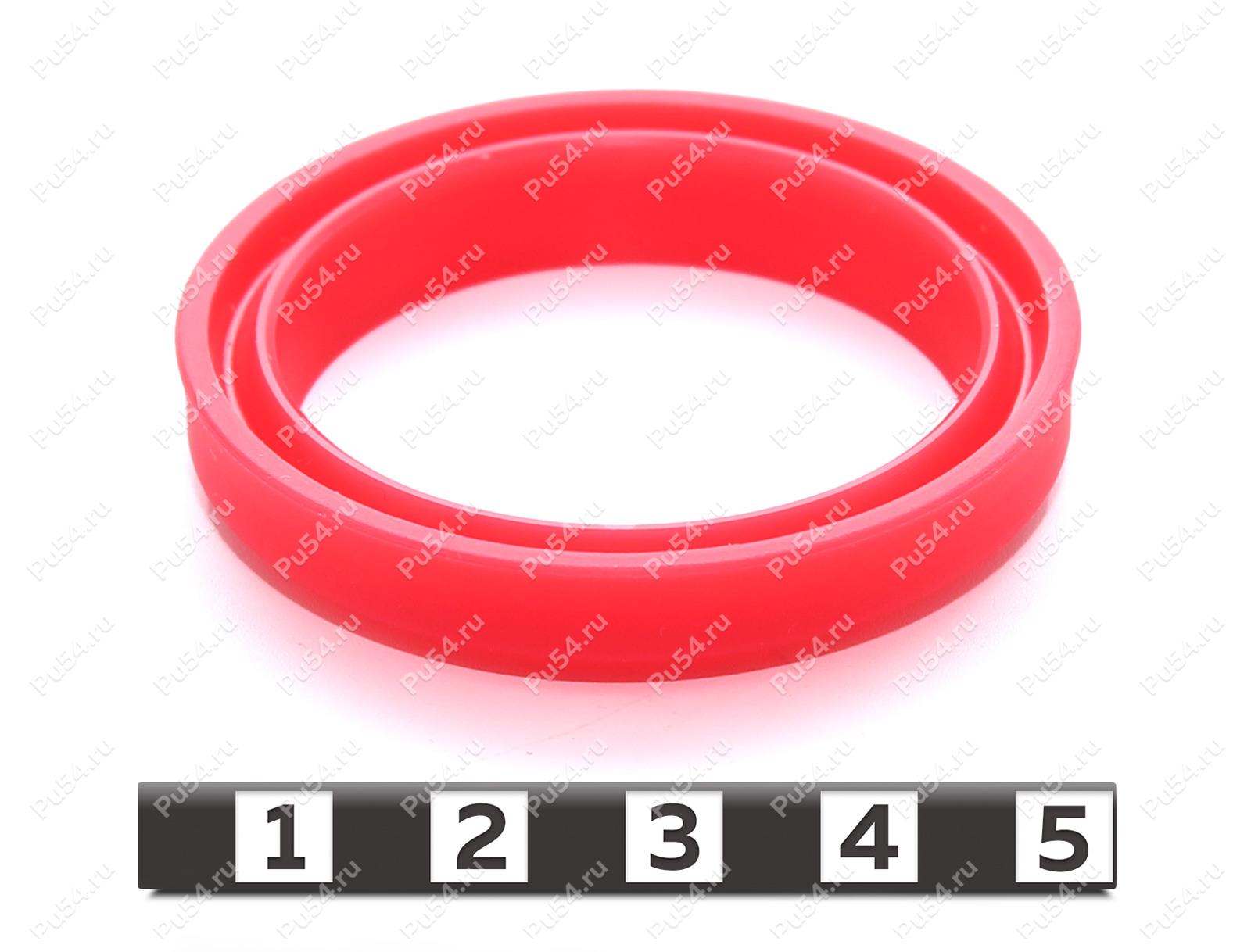 Грязесъемник 50*40*6,5/8,5, Product Code 33-78-392, Polyurethane, PU54/M92/красный, Image №1