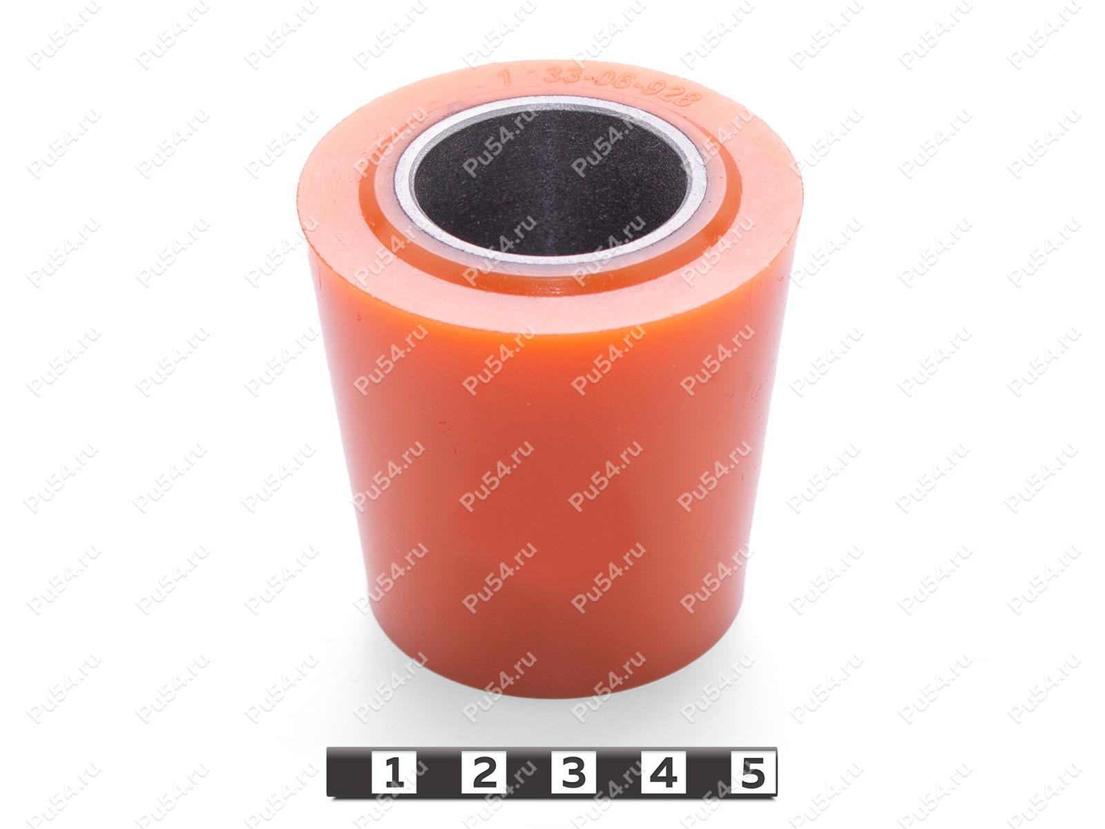 Сайлентблок опоры рессоры кормораздатчика БЛ-46 (малый), Product Code 33-06-928, Polyurethane, PU54/M72/оранжевый, Image №1