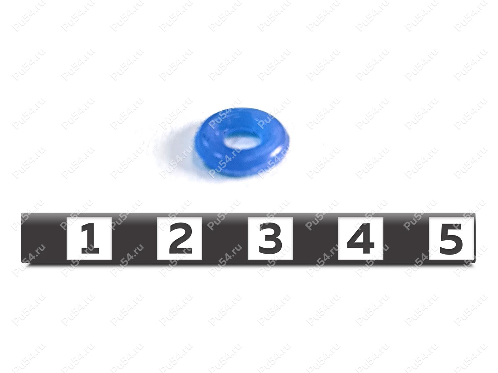 Polyurethane ring d4 x 2 (D8) mm, Product Code 33-01-1242, Polyurethane, PU54/M87/синий, Image №1