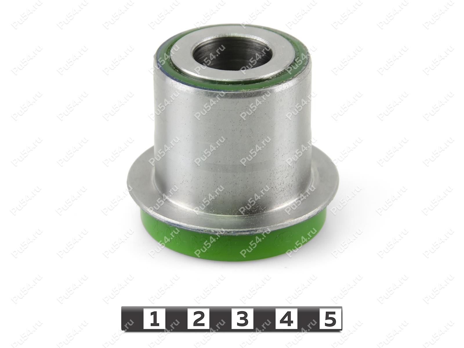 Front spring silent block, pressed-in, Product Code 4-06-6301, Polyurethane, PU54/M80/зеленый, Image №1