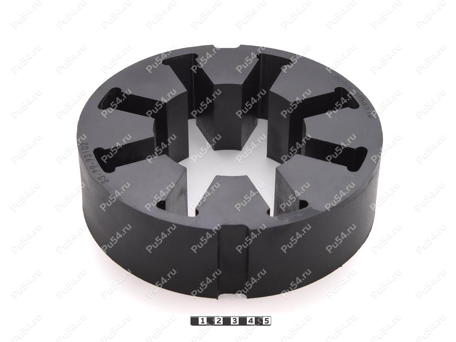 Эластичный элемент муфты REXNORD WRAPFLEX 50R, аналог, Product Code 33-99-93102, Polyurethane, PU54/E98/черный, Image №1
