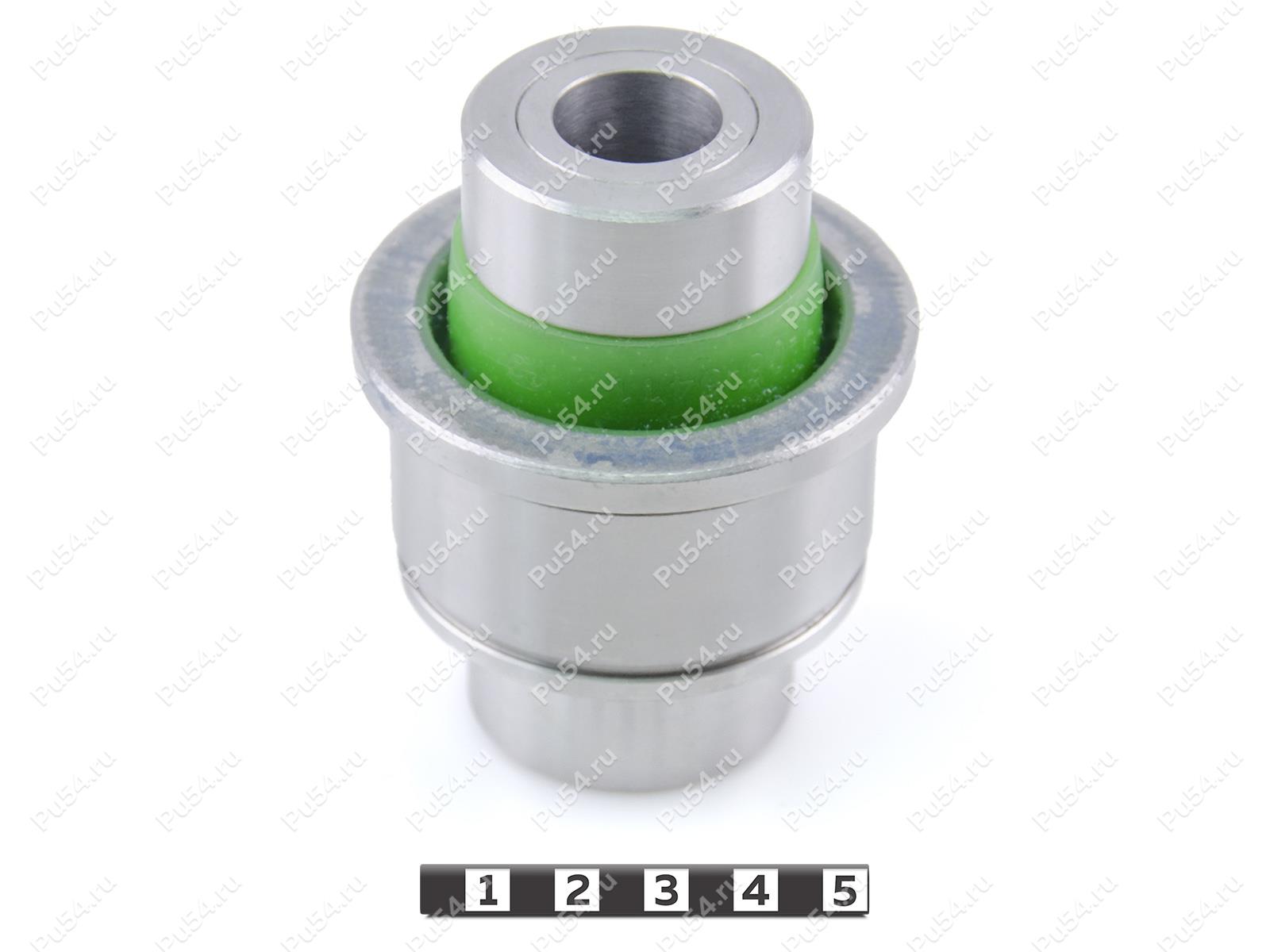 Hub lower silent block, rear suspension, Product Code 1-06-5411, Polyurethane, PU54/M80/зеленый, Image №1