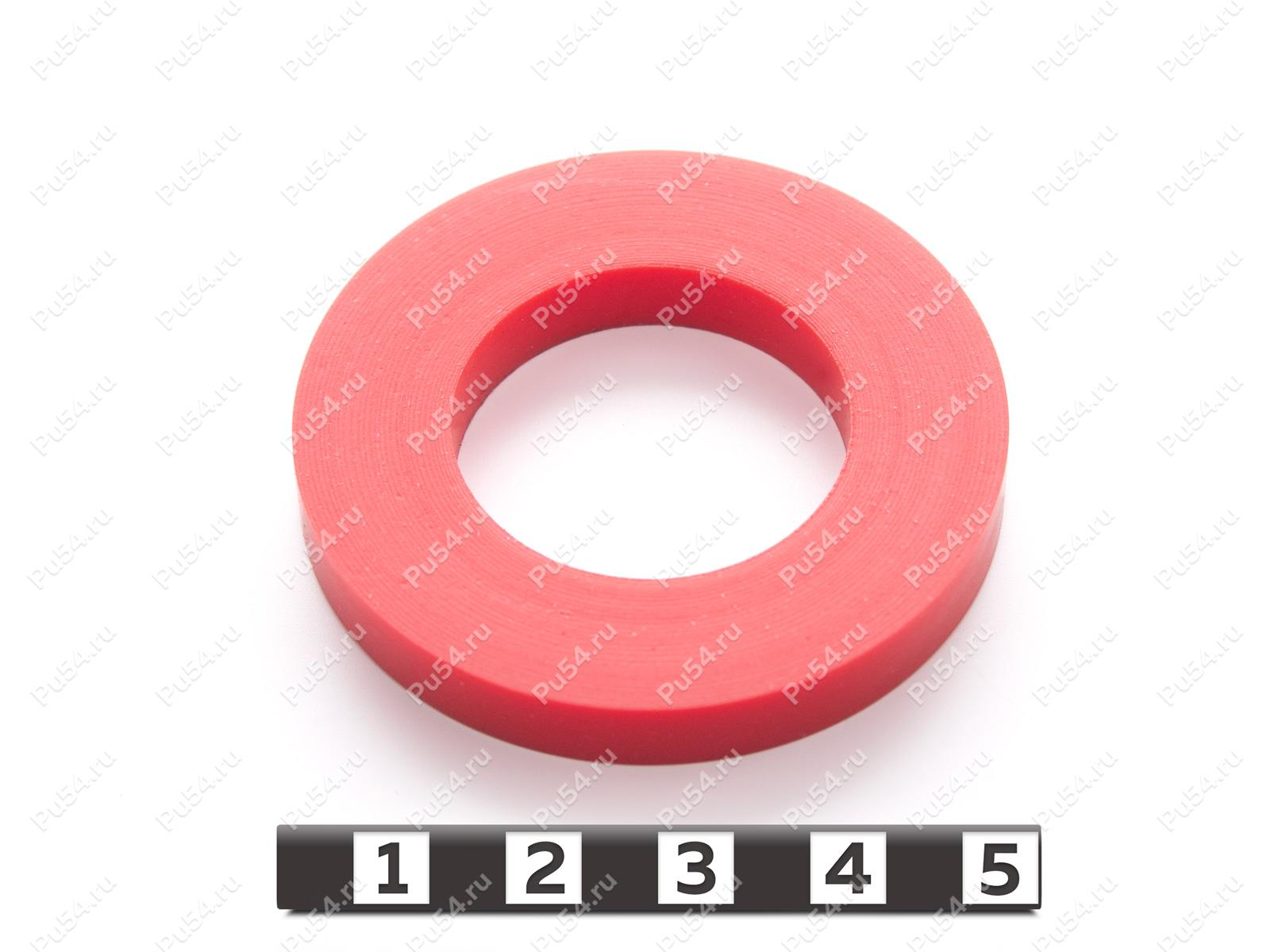 Прокладка D50 x d 28 x H6.6, Product Code 33-01-1589, Polyurethane, PU54/K55/красный, Image №1