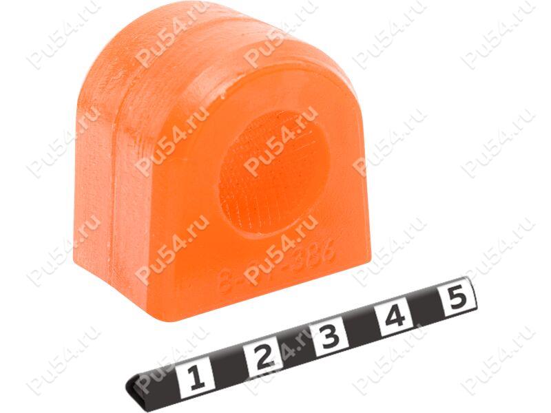 Stabilizer bushing, rear suspension, ID =18 mm, Product Code 8-01-386, Polyurethane, PU54/M71/orange, Image №1