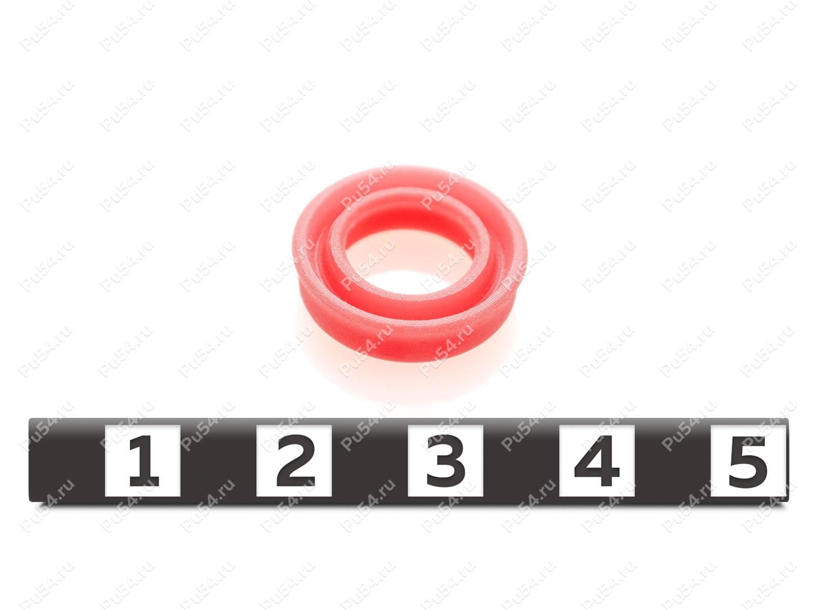 Манжета полиуретановая 16x10x4, аналог KASTAS K21-010/6PU, Product Code 70-00-1106, Polyurethane, PU54/M92/красный, Image №1