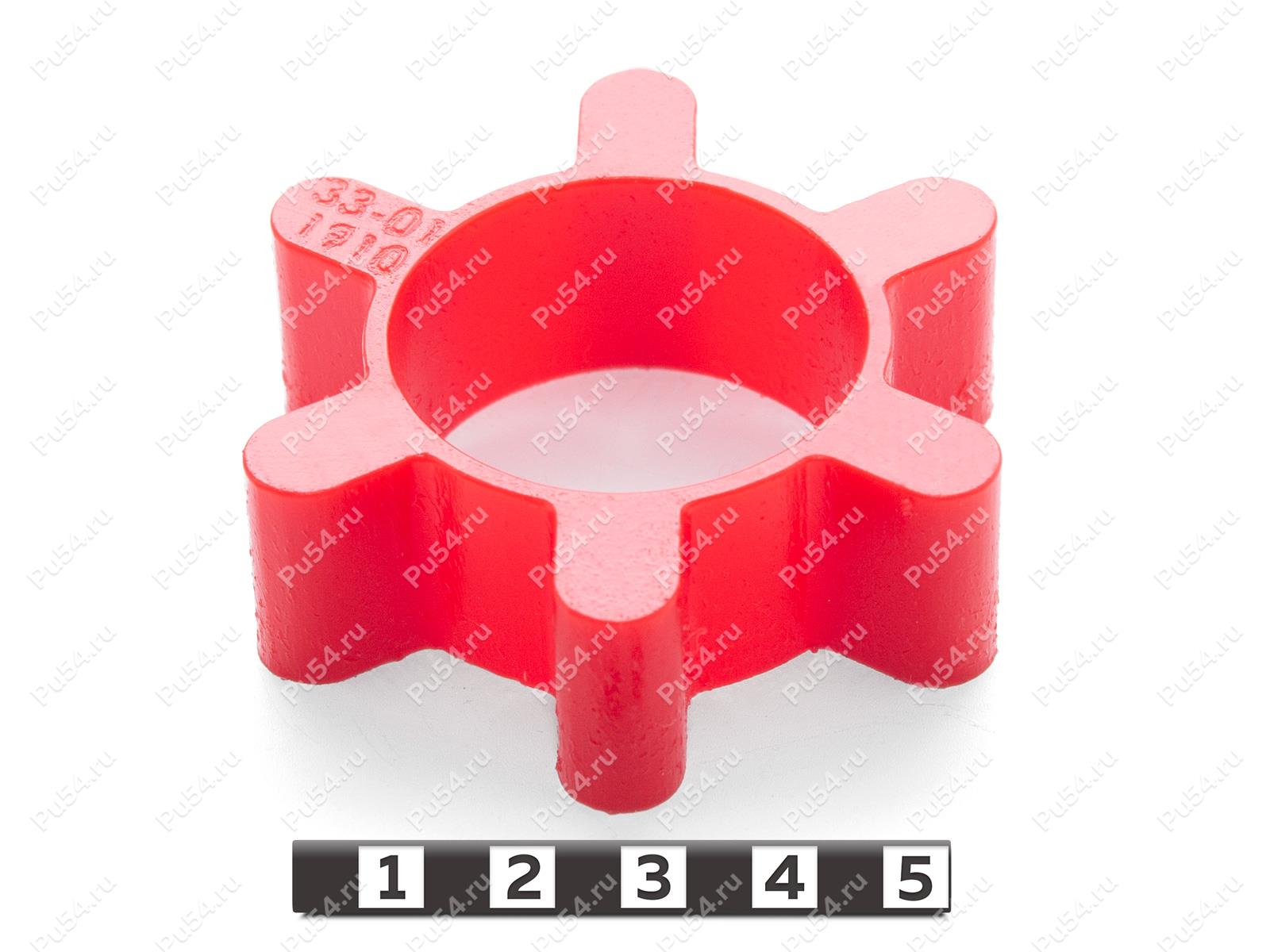 Вставка упругой муфты 67*38*21, Product Code 33-01-1910, Polyurethane, PU54/M92/красный, Image №1