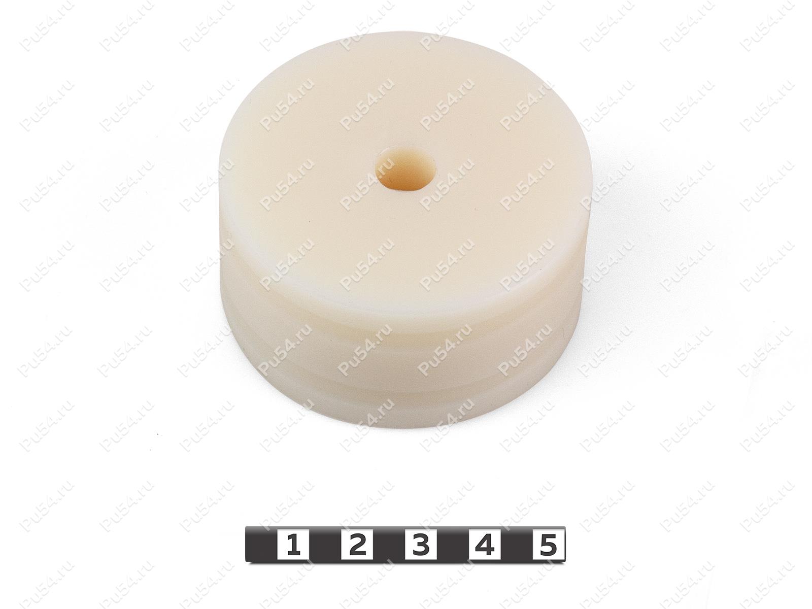 Polyamide 6 body mount (+30 mm), OD = 10 mm, ID = 60 mm, Product Code 0-12-601030, Polyurethane, черный капролон с графитом, Image №1