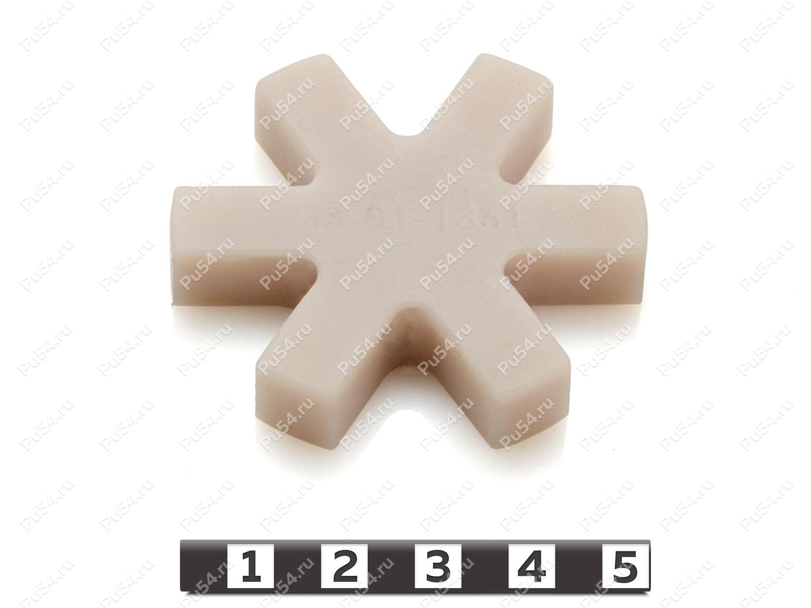 Вставка упругой муфты эластичная (звездочка) 54*25*10, Product Code 33-01-1361, Polyurethane, PU54/M92/красный, Image №1