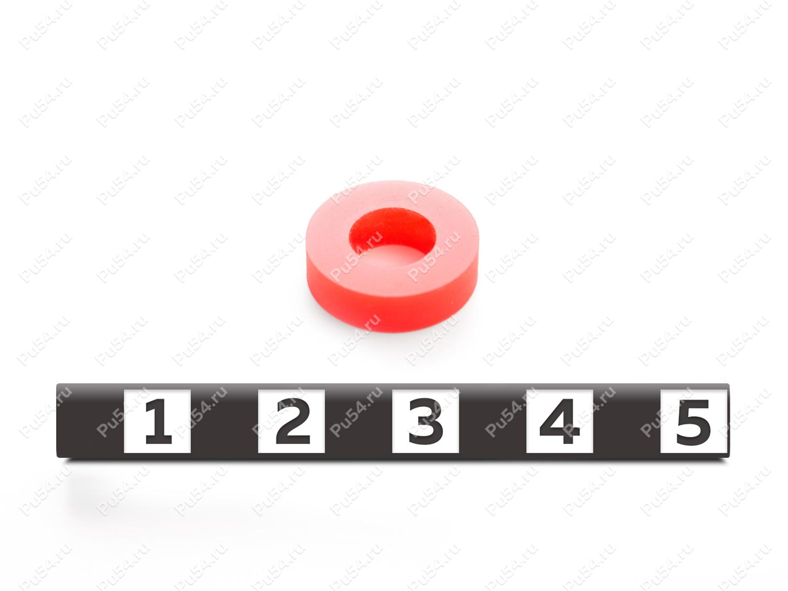 Резинка регулятора D14 x d7 x H4, Product Code 33-01-1675T, Polyurethane, PU54/M92/красный, Image №1