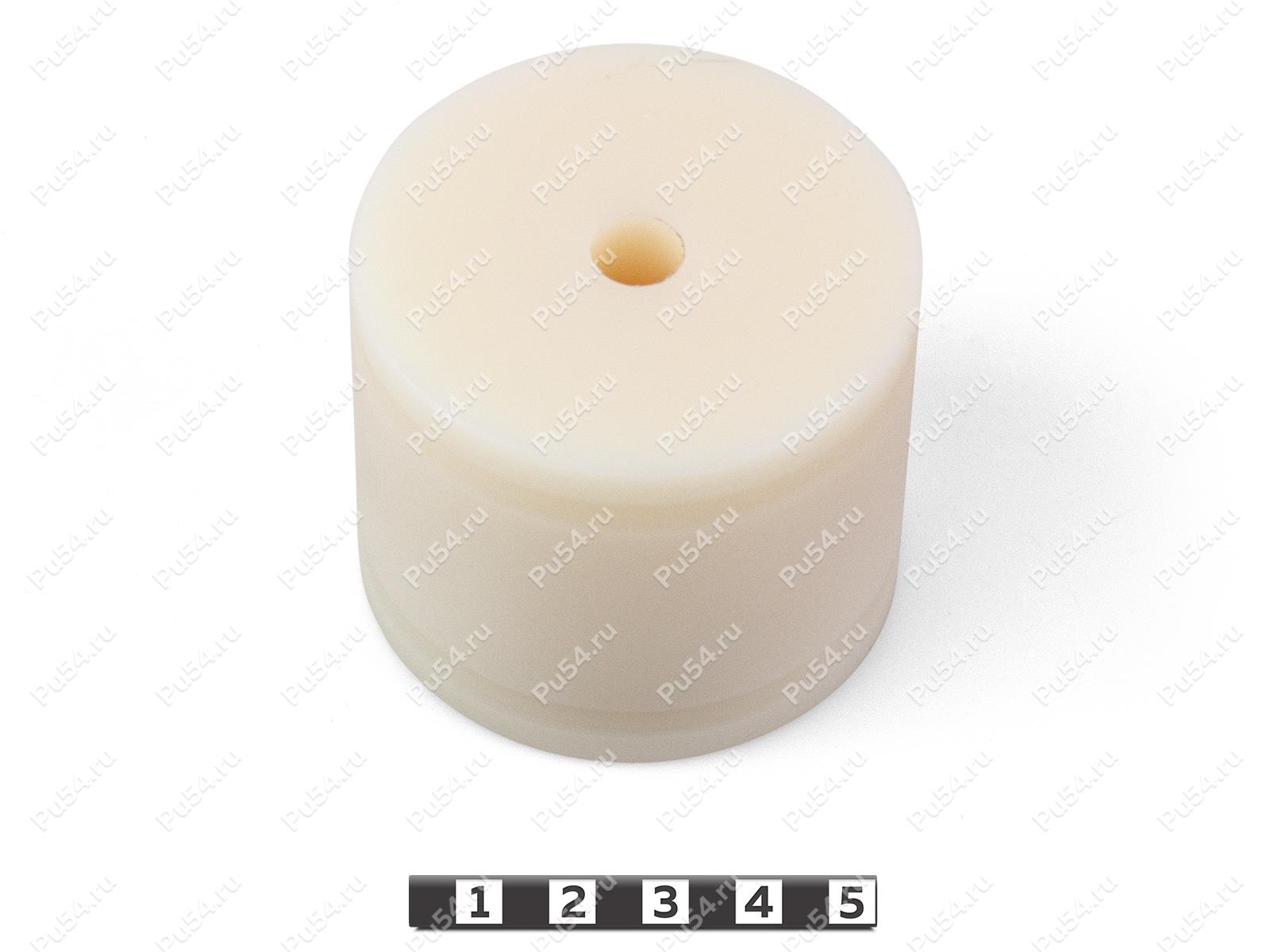 Polyamide 6 body mount (+50 mm), OD = 10 mm, ID = 60 mm, Product Code 0-12-601050, Polyurethane, белый капролон, Image №1