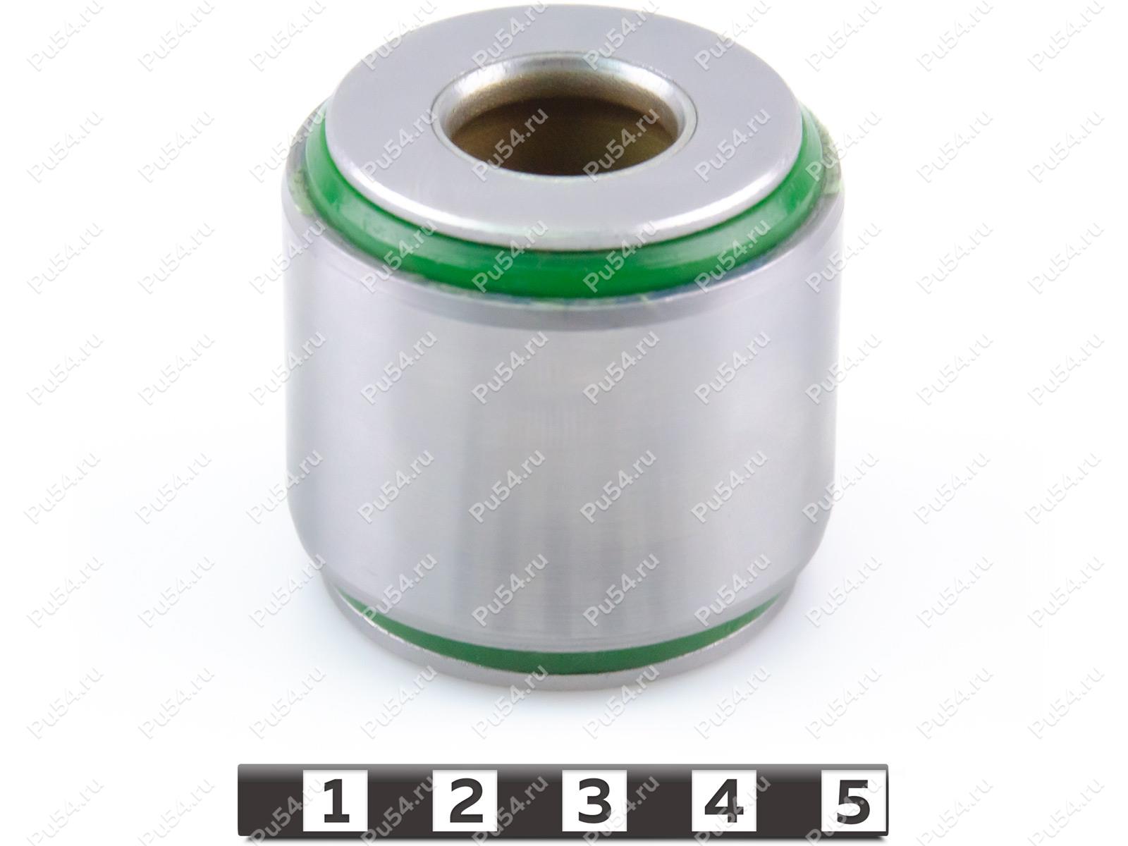 Trailing arm silent block, rear suspension, Product Code 2-06-9631, Polyurethane, PU54/M80/green, Image №1