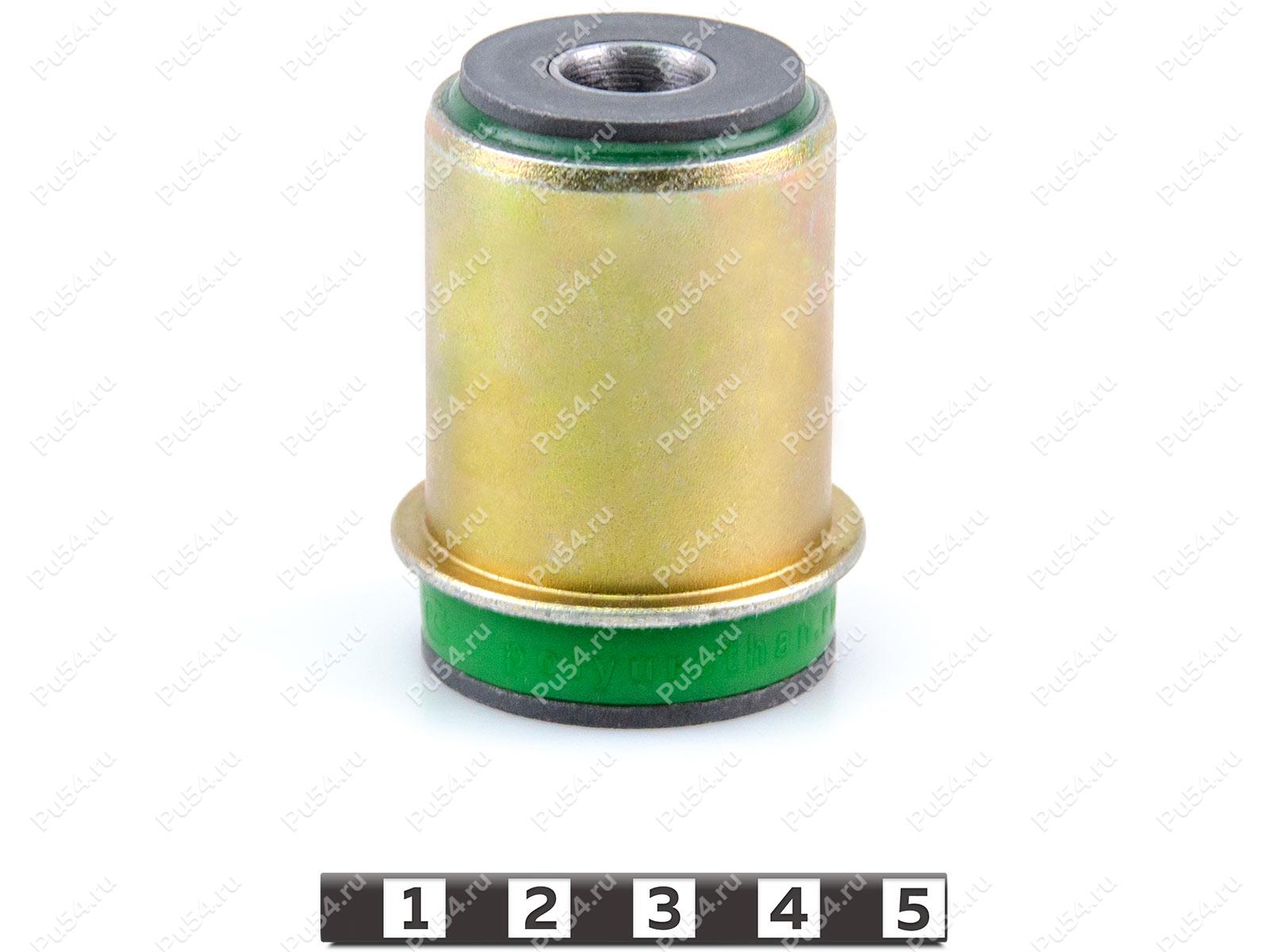 Upper lateral outer silent block, rear suspension, pressed-in, Product Code 22-06-0091, Polyurethane, PU54/M80/green, Image №1