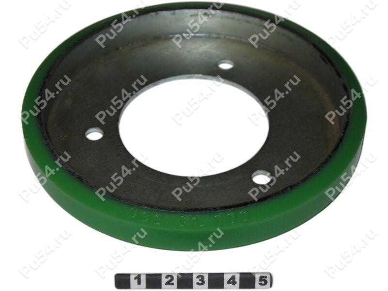 Snow blower clutch disc D 128 x d 117 x H 15.5 (restoration), Product Code 333-01-777, Polyurethane, PU54/M80/зеленый, Image №1