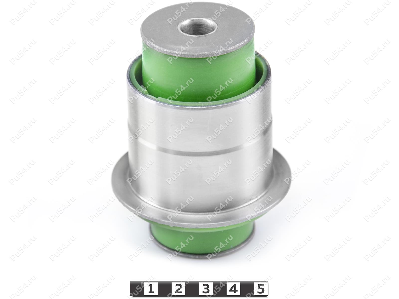 Beam silent block, rear suspension, pressed-in, Product Code 9-06-28801, Polyurethane, PU54/M80/green, Image №1
