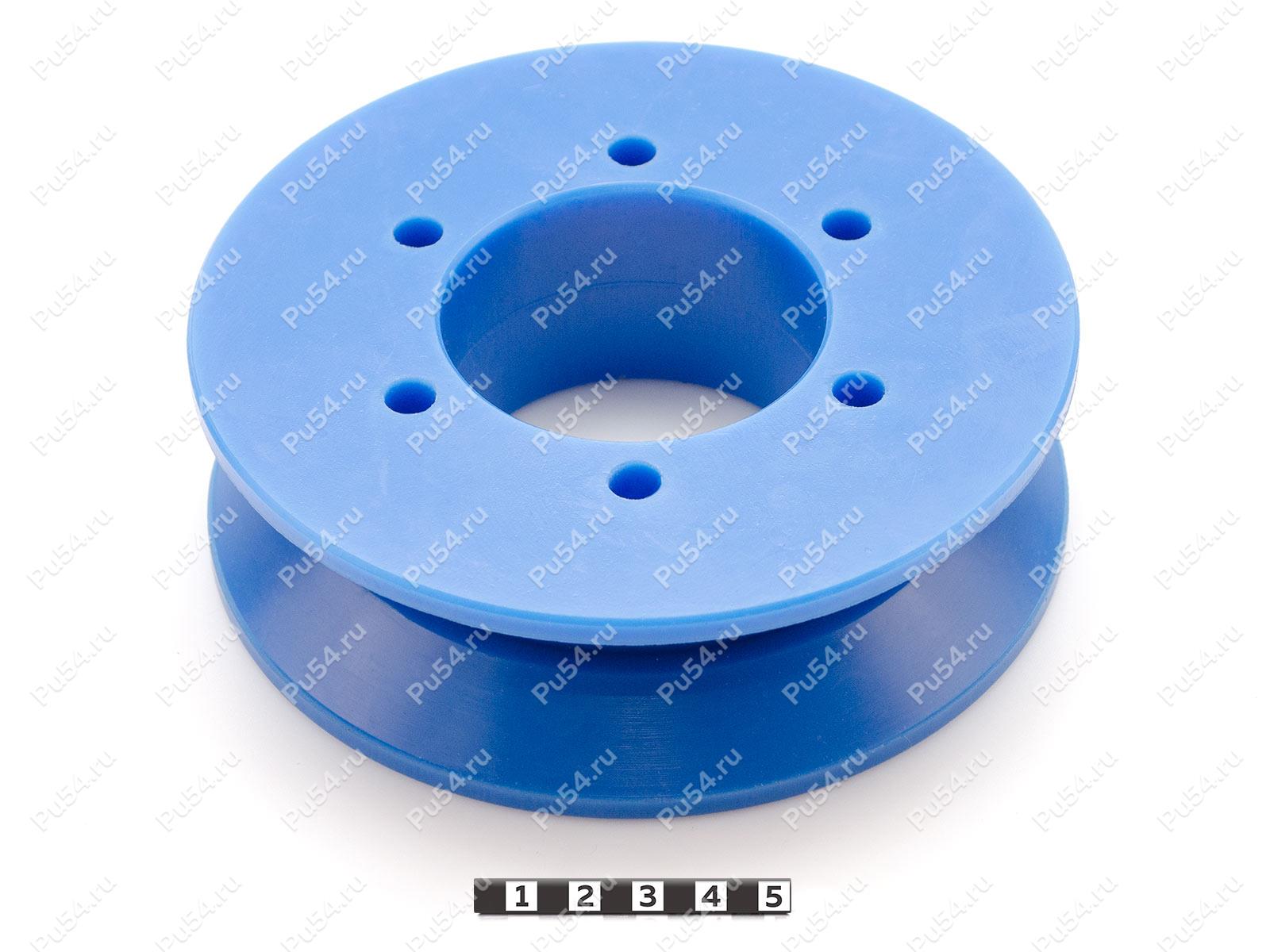 Ролик-Циклоп 150х65х46, Product Code 33-01-1410, Polyurethane, PU54/M87/синий, Image №1