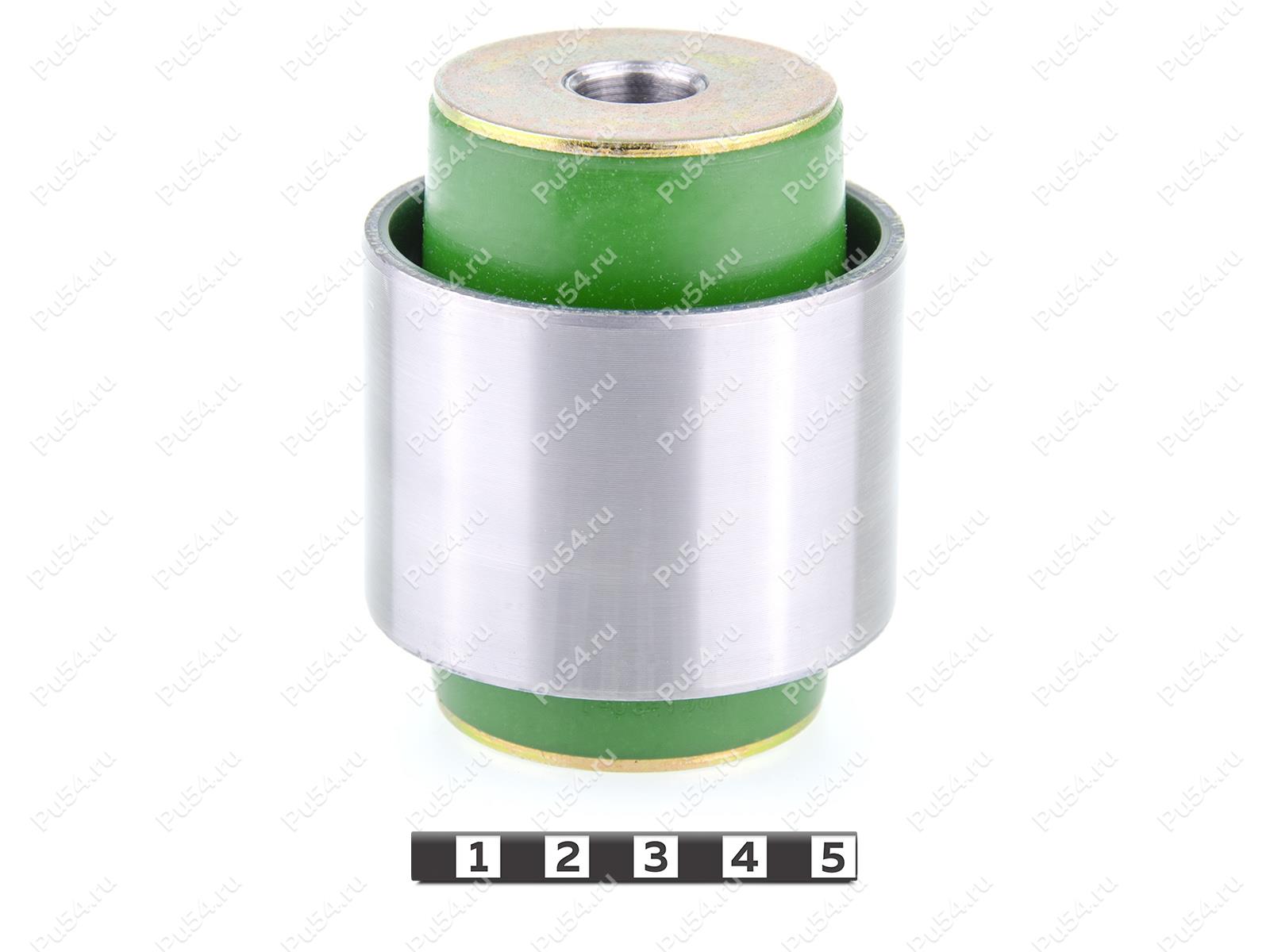 Beam silent block, rear suspension ID=14mm, Product Code 7-06-1381, Polyurethane, PU54/M80/зеленый, Image №1