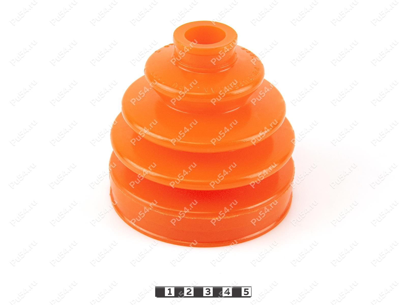 CV-joint dust boot (outer), front suspension, Product Code 2-05-001, Polyurethane, PU54/M71/orange, Image №1