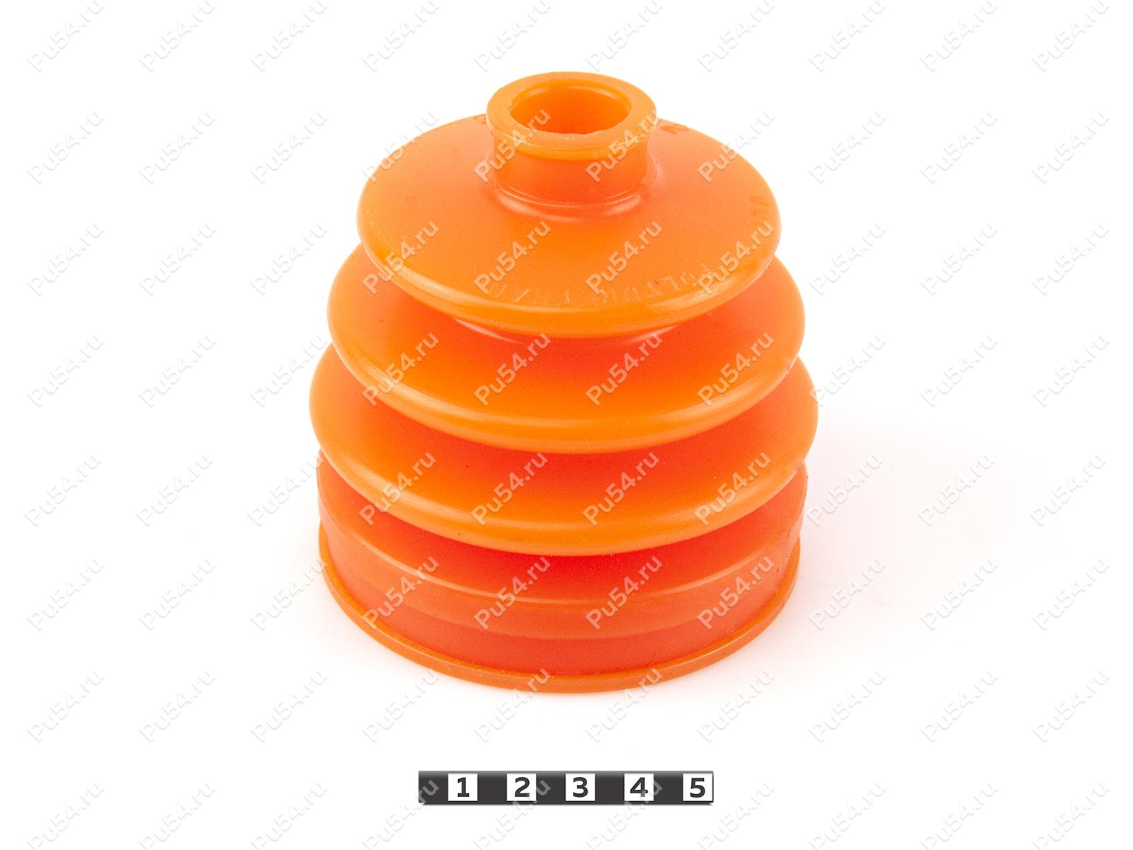 CV-joint dust boot (outer), front suspension, Product Code 2-05-002, Polyurethane, PU54/M71/orange, Image №1