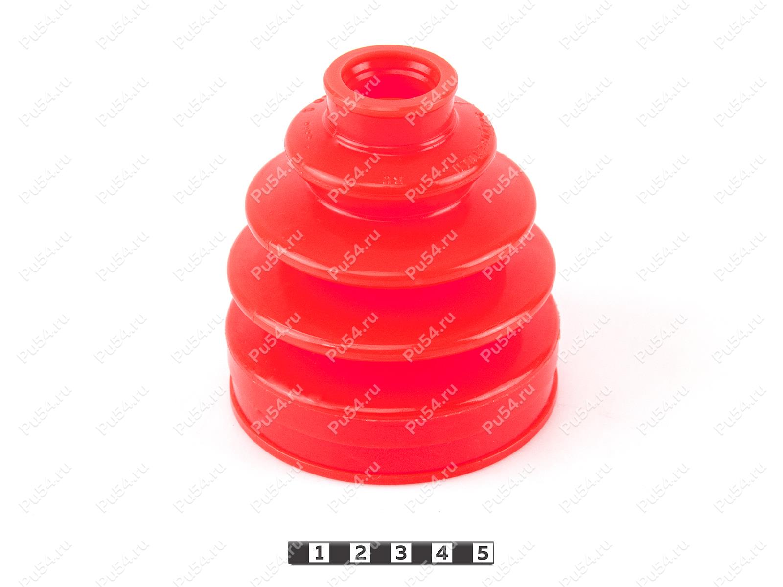 CV-joint dust boot (outer), Product Code 1-05-148, Polyurethane, PU54/E72/red, Image №1
