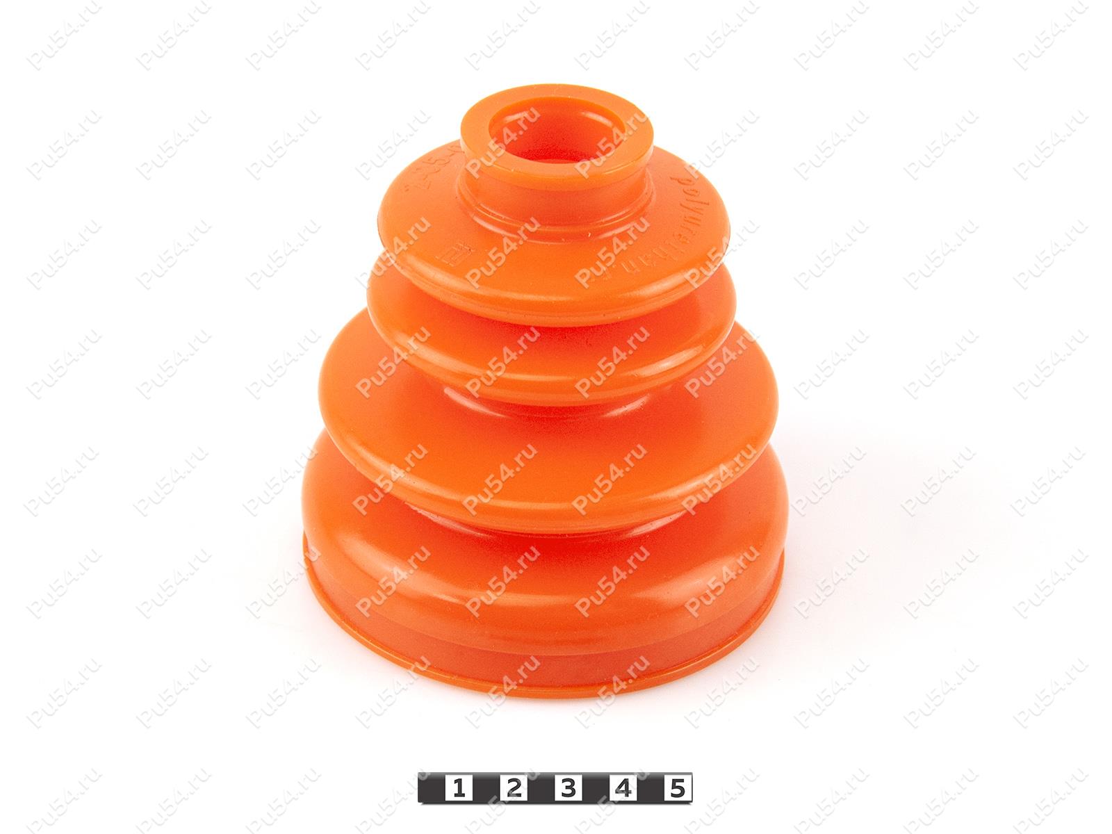 CV-joint inner dust boot, front suspension, Product Code 2-05-005, Polyurethane, PU54/E72/red, Image №1