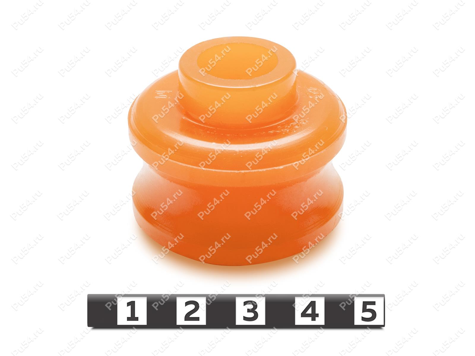 Shock absorber bushing, rear suspension (top mounting, low), Product Code 1-03-26481, Polyurethane, PU54/M71/orange, Image №1